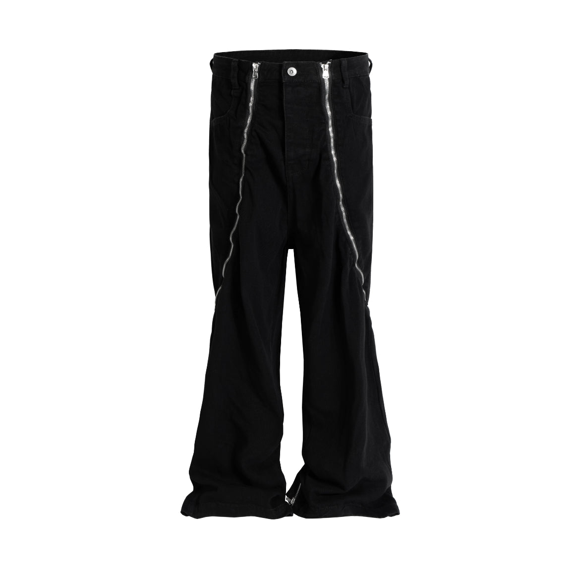 “Headshot” Split zipper flared denim